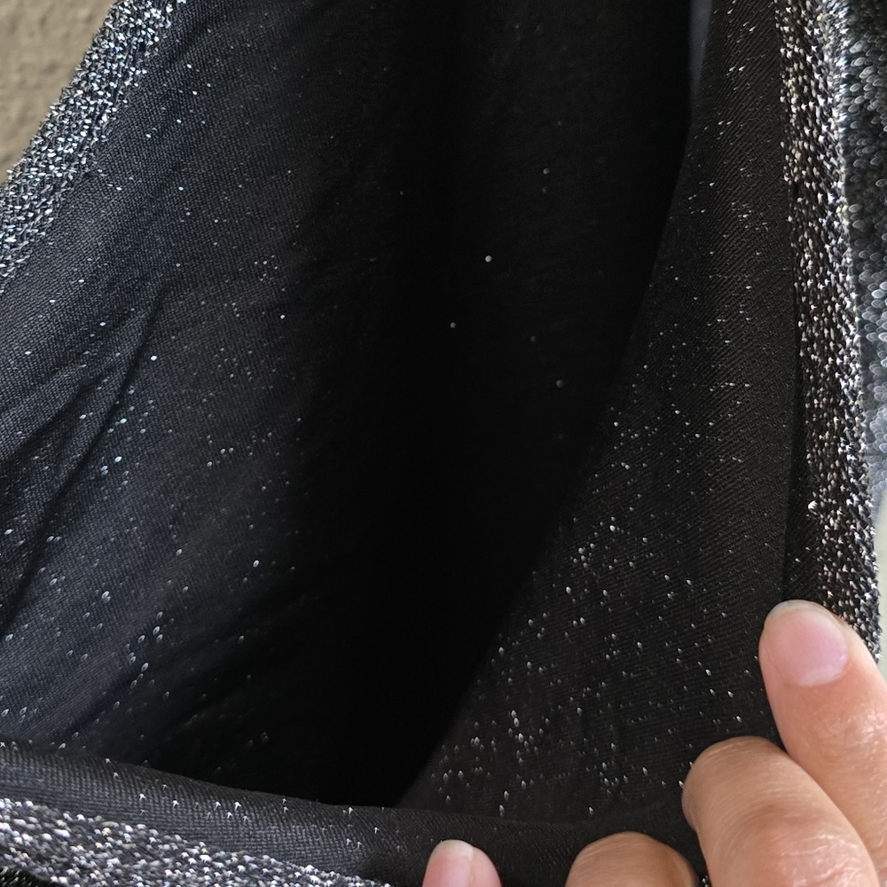 Justify One Shoulder Sliver Glitter Cocktail Dress Size Juniors Medium - Picture 8 of 8